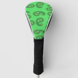Dekorpaisley-Muster auf grün Golf Headcover
