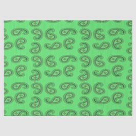 Dekorpaisley-Muster auf grün Seidenpapier