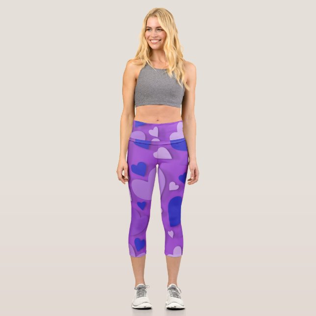 Dekorpapier Herz 9 Capri Leggings (Vorderseite)