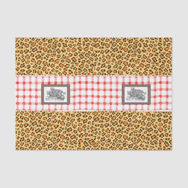 Dekorpapier Leopard Seidenpapier (Vorderseite)
