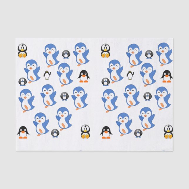 Dekorpapier Pinguin Seidenpapier (Vorderseite)