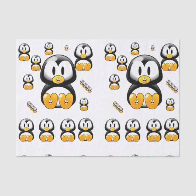 Dekorpapier Pinguin Seidenpapier (Vorderseite)