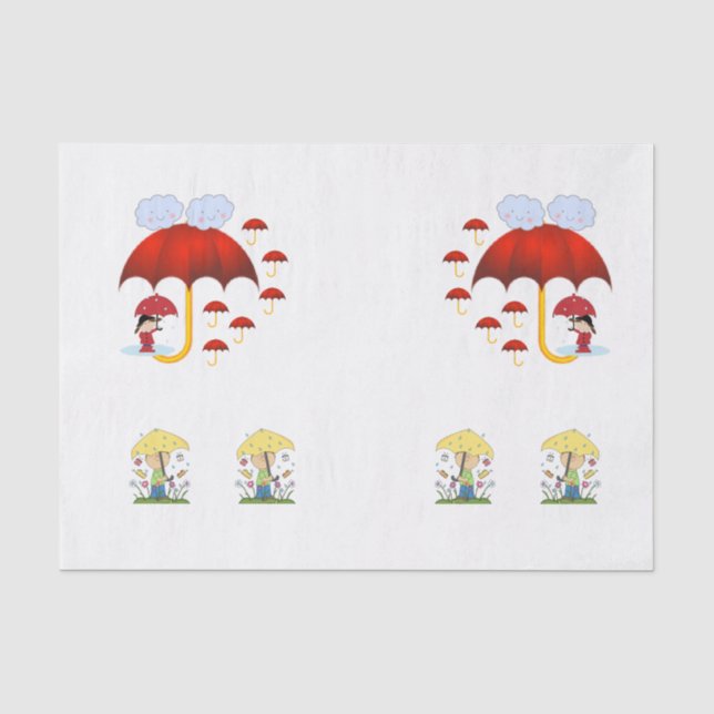 Dekorpapier Regen Seidenpapier (Vorderseite)
