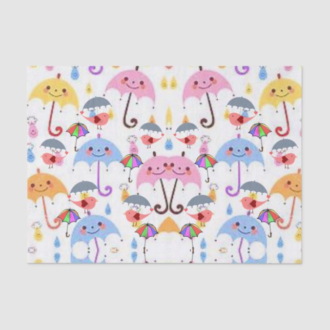 Dekorpapier Regen Seidenpapier (Vorderseite)