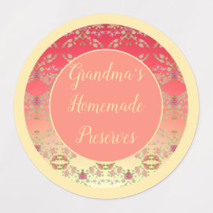 Dekorrosa, floral etiketten