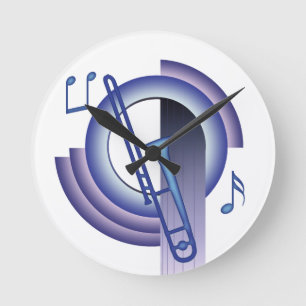 DekoTrombone Runde Wanduhr