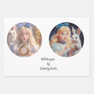 Dekoupage 12inch Runden Fantasyland Wunderland  Geschenkpapier Set