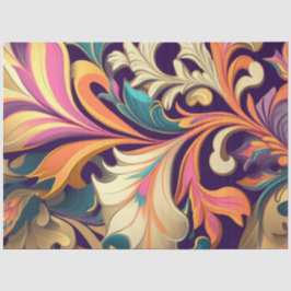 Dekoupage Abstrakt Intricate Swirren Palette Seidenpapier