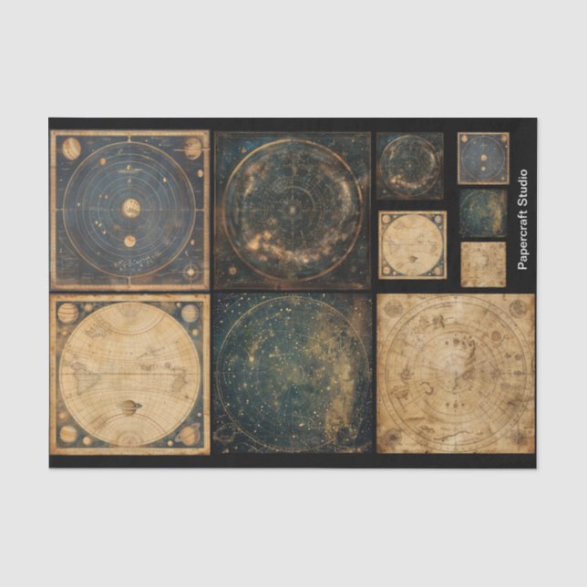 Dekoupage Art Celestis Atlases Seidenpapier (Vorderseite)