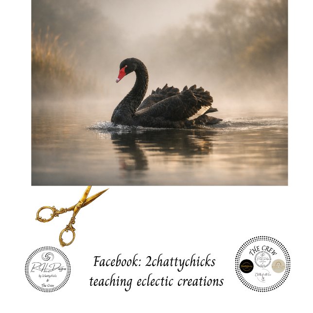 Dekoupage Australischer Schwarzer Schwan in der Mo Seidenpapier (Von Creator hochgeladen)