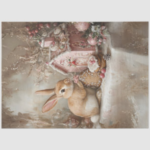 Dekoupage Bunny feiern Ostern & Weihnachten Seidenpapier