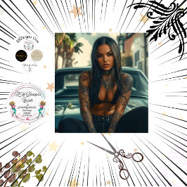 Dekoupage Classic Car & Tattooed Chic Poster Seidenpapier