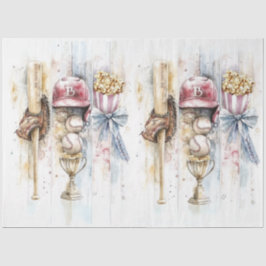 Dekoupage Collage Verticals Baseball-Thema Seidenpapier