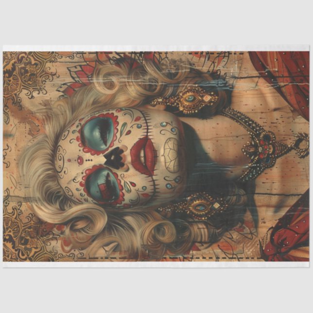 Dekoupage Day of Dead Celebration Isabella Seidenpapier (Vorderseite)