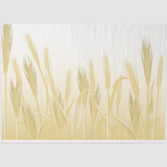 Dekoupage der goldenen Weizenfelder Seidenpapier (Vorderseite)