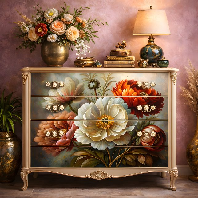 Dekoupage der Herbstspitzen Seidenpapier (Autumn Peonies Decoupage Tissue Paper)