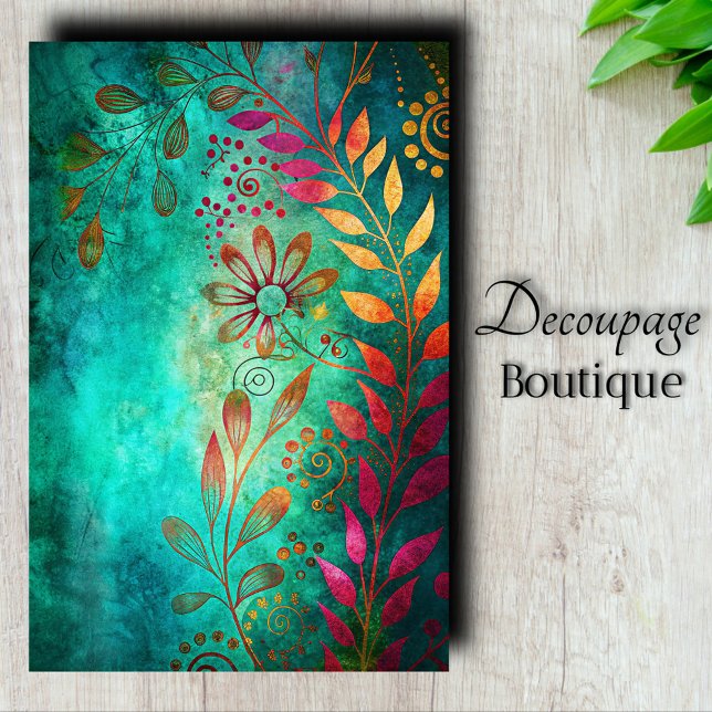 Dekoupage der Kupfergärten Seidenpapier (Copper Garden Decoupage Tissue Paper)