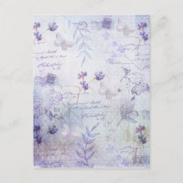 Dekoupage der Lavendel-Blume Postkarte