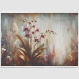 Dekoupage der orchiden Fauna und Flora Seidenpapier