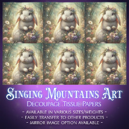 Dekoupage der verzauberten Forest Floral Fantasy R Seidenpapier