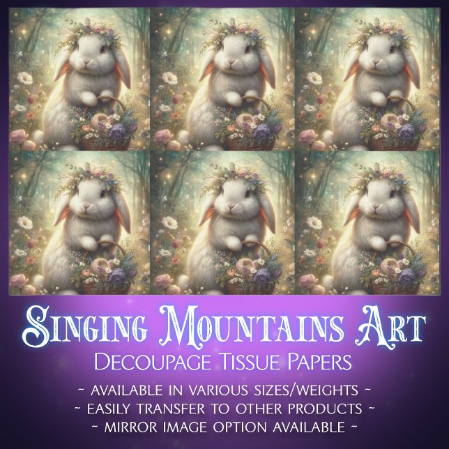 Dekoupage der verzauberten Forest Floral Fantasy R Seidenpapier (Von Creator hochgeladen)