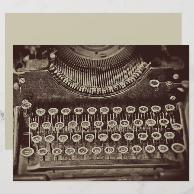 Dekoupage der Vintagen antiken Sepia-Tone-Schrift (Vorne/Hinten)