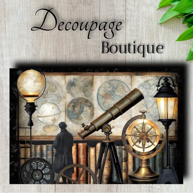 Dekoupage der Vintagen Explorer-Studie Seidenpapier (Vintage Explorer Study Decoupage Tissue Paper)