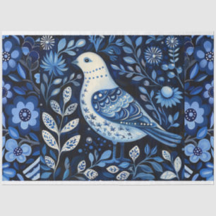 Dekoupage der Vintagen Inspirierten Vogelkolage Seidenpapier