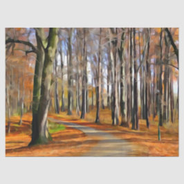 Dekoupage der Waldwasserfarbe Seidenpapier