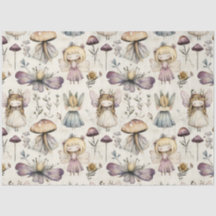 Dekoupage der Whimsicous Fairy & Mushroom Flower G