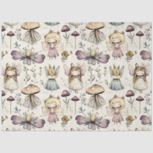 Dekoupage der Whimsicous Fairy & Mushroom Flower G Seidenpapier