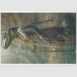 Dekoupage des ägyptischen Alligators Seidenpapier