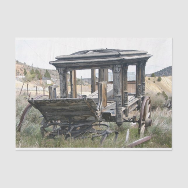 Dekoupage des antiken Hearst-Westerns Seidenpapier (Vorderseite)