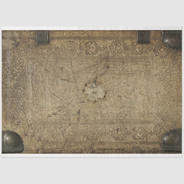 Dekoupage des Buchdeckels Seidenpapier (Vorderseite)