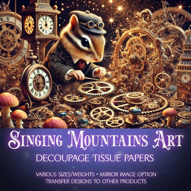 Dekoupage des Chipmunk Magical Inventar Workshops Seidenpapier (Von Creator hochgeladen)