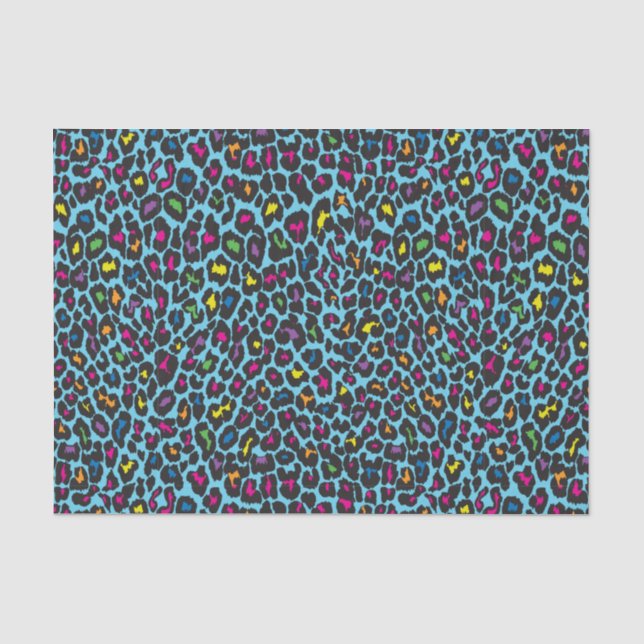 Dekoupage des mehrfarbigen Leopardenmusters Seidenpapier (Vorderseite)