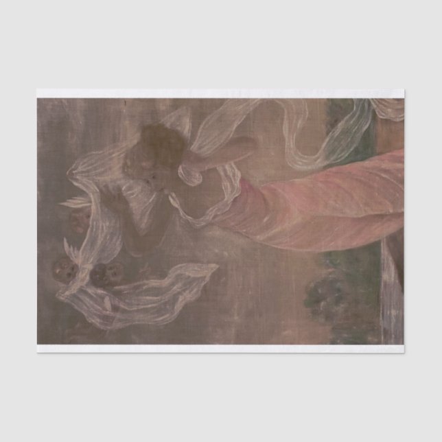 Dekoupage des viktorianischen Angel-Papiers Seidenpapier (Vorderseite)