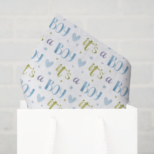 Dekoupage Es ist eine Baby-Dusche Seidenpapier
