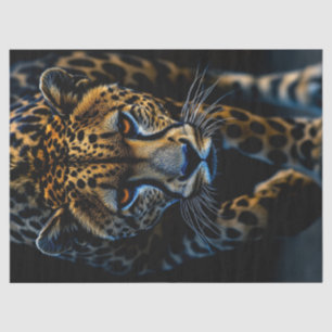 Dekoupage Exotic Leopard Nahe bis digitale Kunst Seidenpapier