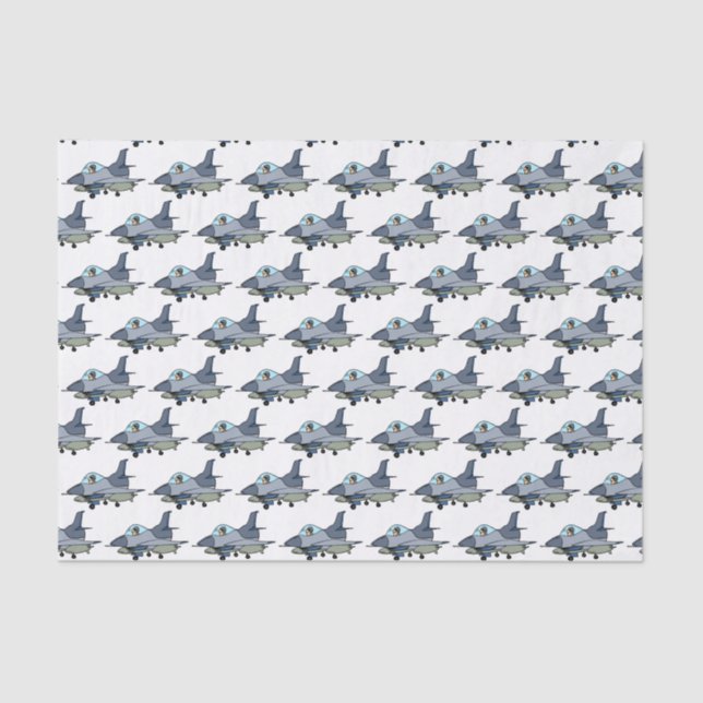 Dekoupage Fighter Jet Militär Seidenpapier (Vorderseite)