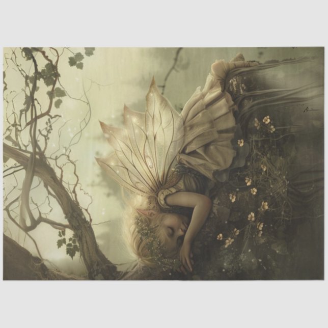 Dekoupage Forest Fairy Magical Nature Seidenpapier (Vorderseite)