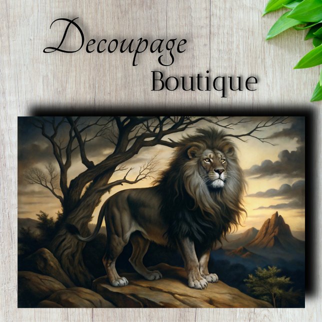 Dekoupage für Regal Lion Möbel Seidenpapier (Regal Lion Decoupage Tissue Paper)