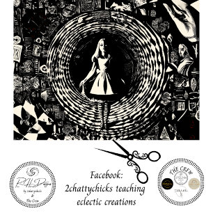Dekoupage Hypnotisches Wunderland Kaninchenloch Fa Seidenpapier