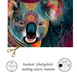 Dekoupage Koala Aboriginal-Kunst  Seidenpapier