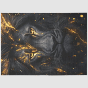 Dekoupage Majestic Lion mit mystischen Effekten Seidenpapier
