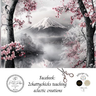 Dekoupage Mount Fuji's mit Kirschblüten & Lake Seidenpapier