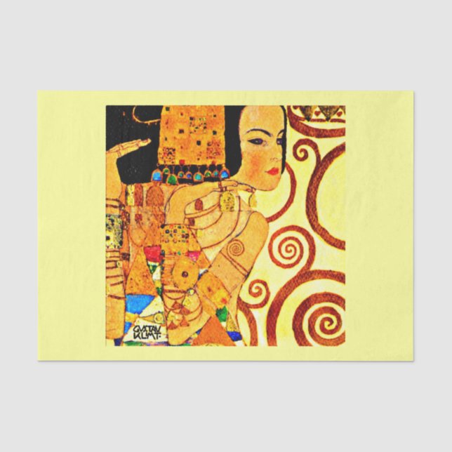 Dekoupage Paper 10"x15" - Gustav Klimt 3 Seidenpapier (Vorderseite)