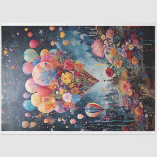 Dekoupage Paper - Floating Dreams Seidenpapier (Vorderseite)