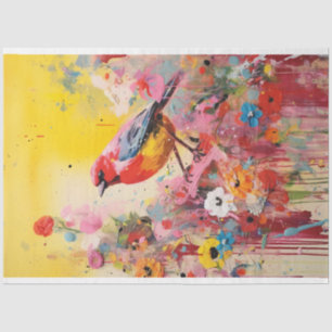 Dekoupage Paper, Wrapping Paper Flower Fantasien Seidenpapier