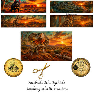 Dekoupage-Schubladeneinsätze Australische Tierwelt Geschenkpapier Set